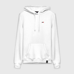 Толстовка-худи хлопковая женская Initial D Logo спина Z, цвет: белый