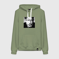 Толстовка-худи хлопковая женская ТОМ ХАРДИ, цвет: авокадо