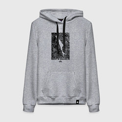 Толстовка-худи хлопковая женская Made in Sakhalin, цвет: меланж