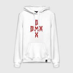 Толстовка-худи хлопковая женская DMX Cross, цвет: белый