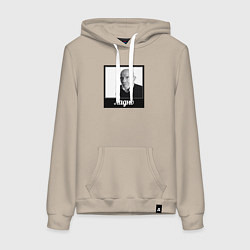 Толстовка-худи хлопковая женская Ладно, цвет: миндальный