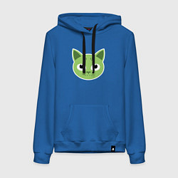 Толстовка-худи хлопковая женская Green Cat, цвет: синий