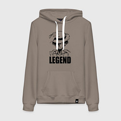 Толстовка-худи хлопковая женская Луффи Легенда One Piece, цвет: утренний латте