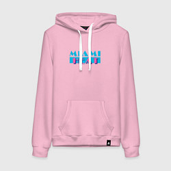 Толстовка-худи хлопковая женская Майами Хит, цвет: светло-розовый