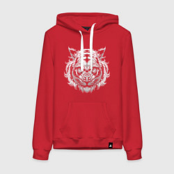 Толстовка-худи хлопковая женская Man Tiger, цвет: красный