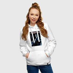 Толстовка-худи хлопковая женская Арнольд Шварценеггер, цвет: белый — фото 2