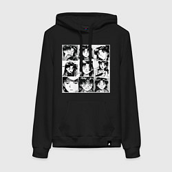 Толстовка-худи хлопковая женская Такая разная Мисато Сан Евангелион, цвет: черный