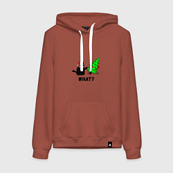 Женская толстовка-худи Кот роняет елку