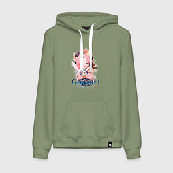 Толстовка-худи хлопковая женская Диона Diona Genshin Impact, цвет: авокадо