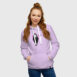 Толстовка-худи хлопковая женская Адель, цвет: лаванда — фото 2