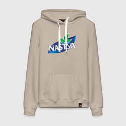 Толстовка-худи хлопковая женская Nestea Настя, цвет: миндальный