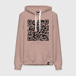 Женская толстовка-худи QR-код Скала Джонсон