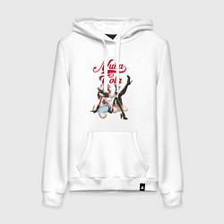 Толстовка-худи хлопковая женская Fallout Nuka Cola Furry Poster, цвет: белый