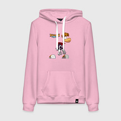 Толстовка-худи хлопковая женская Rayman Legends Рэйман, цвет: светло-розовый