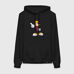 Толстовка-худи хлопковая женская Rayman Legends gamer, цвет: черный