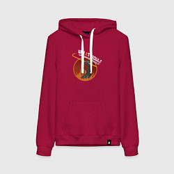 Толстовка-худи хлопковая женская Escape from City 17, цвет: маджента