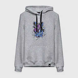 Толстовка-худи хлопковая женская Хорнет, цвет: меланж