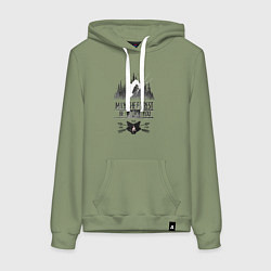 Женская толстовка-худи Лыжи и Лес