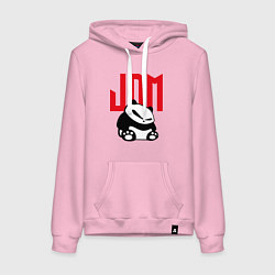 Толстовка-худи хлопковая женская JDM Panda Japan Симпатяга, цвет: светло-розовый