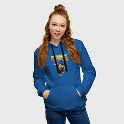 Толстовка-худи хлопковая женская Charmy Bee Sonic Video game, цвет: синий — фото 2