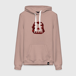 Толстовка-худи хлопковая женская Знак Кхорна пятно, цвет: пыльно-розовый