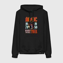 Женская толстовка-худи ACDC HIGHWAY TO HELL TOUR