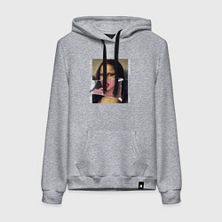 Толстовка-худи хлопковая женская Mona Lisa 202X modern, цвет: меланж