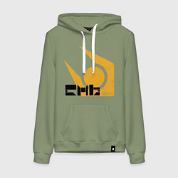 Толстовка-худи хлопковая женская City 17 - half life, цвет: авокадо
