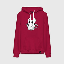 Женская толстовка-худи Hollow Knight рыцарь в чашке
