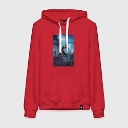Толстовка-худи хлопковая женская В пылу битвы - Project Zomboid, цвет: красный
