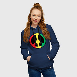 Толстовка-худи хлопковая женская Pacific jamaica, цвет: тёмно-синий — фото 2