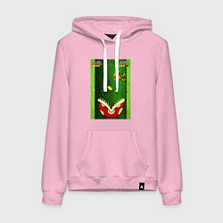 Толстовка-худи хлопковая женская Zitz & Pimple go down, цвет: светло-розовый