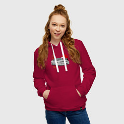 Толстовка-худи хлопковая женская Celica gt-four st183 JDM, цвет: маджента — фото 2