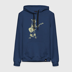 Толстовка-худи хлопковая женская Rock - Cat, цвет: тёмно-синий