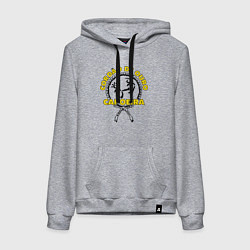 Толстовка-худи хлопковая женская Capoeira Cordao de ouro, цвет: меланж
