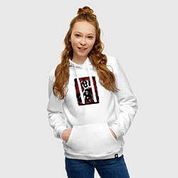 Толстовка-худи хлопковая женская Punk girls, цвет: белый — фото 2