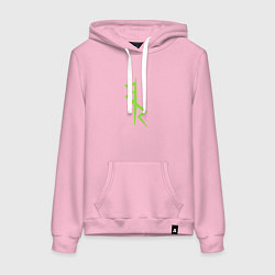 Толстовка-худи хлопковая женская Cyberpunk - Команда Дэвида, цвет: светло-розовый