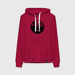 Толстовка-худи хлопковая женская Bon Jovi rock, цвет: маджента