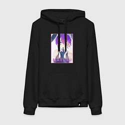 Толстовка-худи хлопковая женская Милая Маюми Додзима - Красавчики детективы, цвет: черный