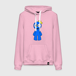 Женская толстовка-худи Радужные друзья Синий улыбается