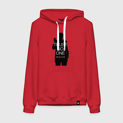 Толстовка-худи хлопковая женская X files - курильщик, цвет: красный