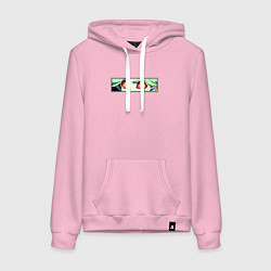 Толстовка-худи хлопковая женская Ребекка из Киберпанка: Глаза, цвет: светло-розовый