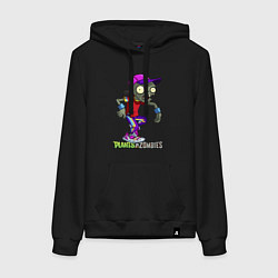 Толстовка-худи хлопковая женская Zombie on sport, цвет: черный