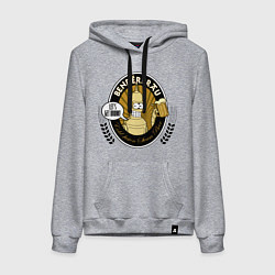 Толстовка-худи хлопковая женская Benderbrau - lets get drunk, цвет: меланж