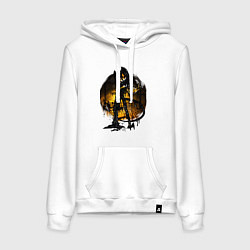 Толстовка-худи хлопковая женская Бенди демон, цвет: белый