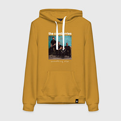 Толстовка-худи хлопковая женская The Cranberries rock, цвет: горчичный