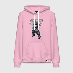 Толстовка-худи хлопковая женская Fallout 4 - Ultracite Power Armor, цвет: светло-розовый