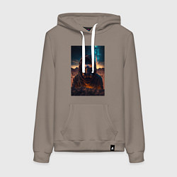 Толстовка-худи хлопковая женская Пусстынный странник, цвет: утренний латте