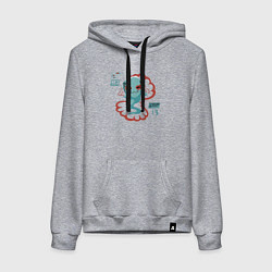 Толстовка-худи хлопковая женская Джуди Киберпанк 2077, цвет: меланж