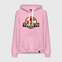 Толстовка-худи хлопковая женская Toronto dinosaur, цвет: светло-розовый